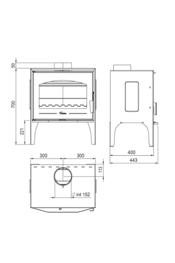 Stufa a legna Lacunza CALPE 12kw - immagine 3