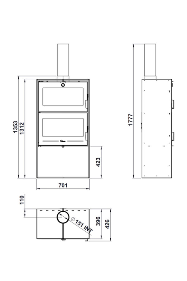 Stufa a legna Lacunza OSLO 11,5kw - immagine 3